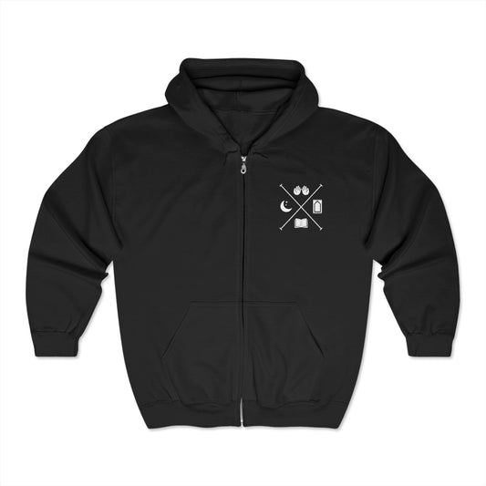 Muslim X icon - Unisex Heavy Blend™ Full Zip Hooded Sweatshirt